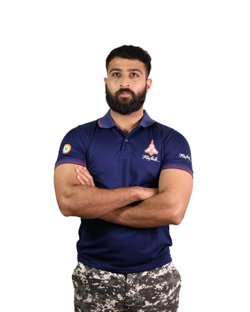 Rafale Navy Blue Polo T-shirt ( Dri- Fit ) Embroidered print